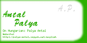 antal palya business card